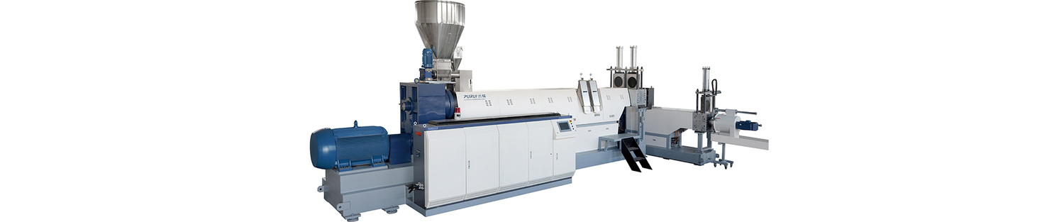 PURUI SJ two stages for PE flakes pelletizing line 普瑞SJ单阶PE片料造粒机.jpg